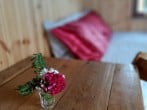 Flowers by bed Flowers by bed